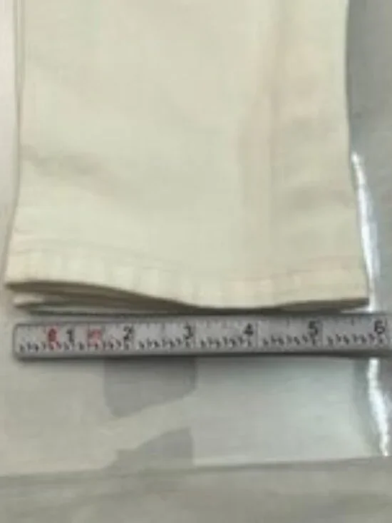 Denim & Co White Straight Leg Jeans Size 2 Ankle Button Hem - Picture 11 of 16